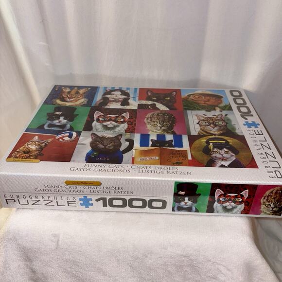 Eurographics Funny Cats 1000 Piece Jigsaw Puzzle NEW Sealed - Picture 4 of 5
